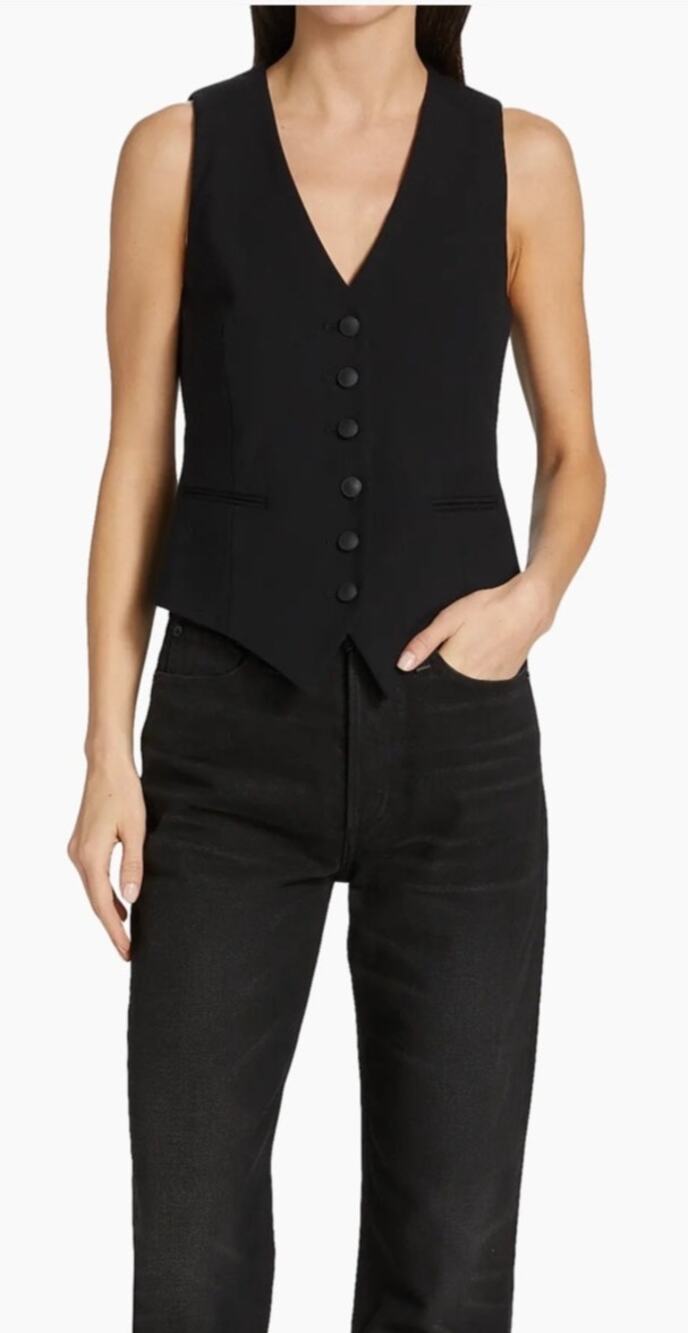 Rag & Bone vanessa button-front vest women's size 8